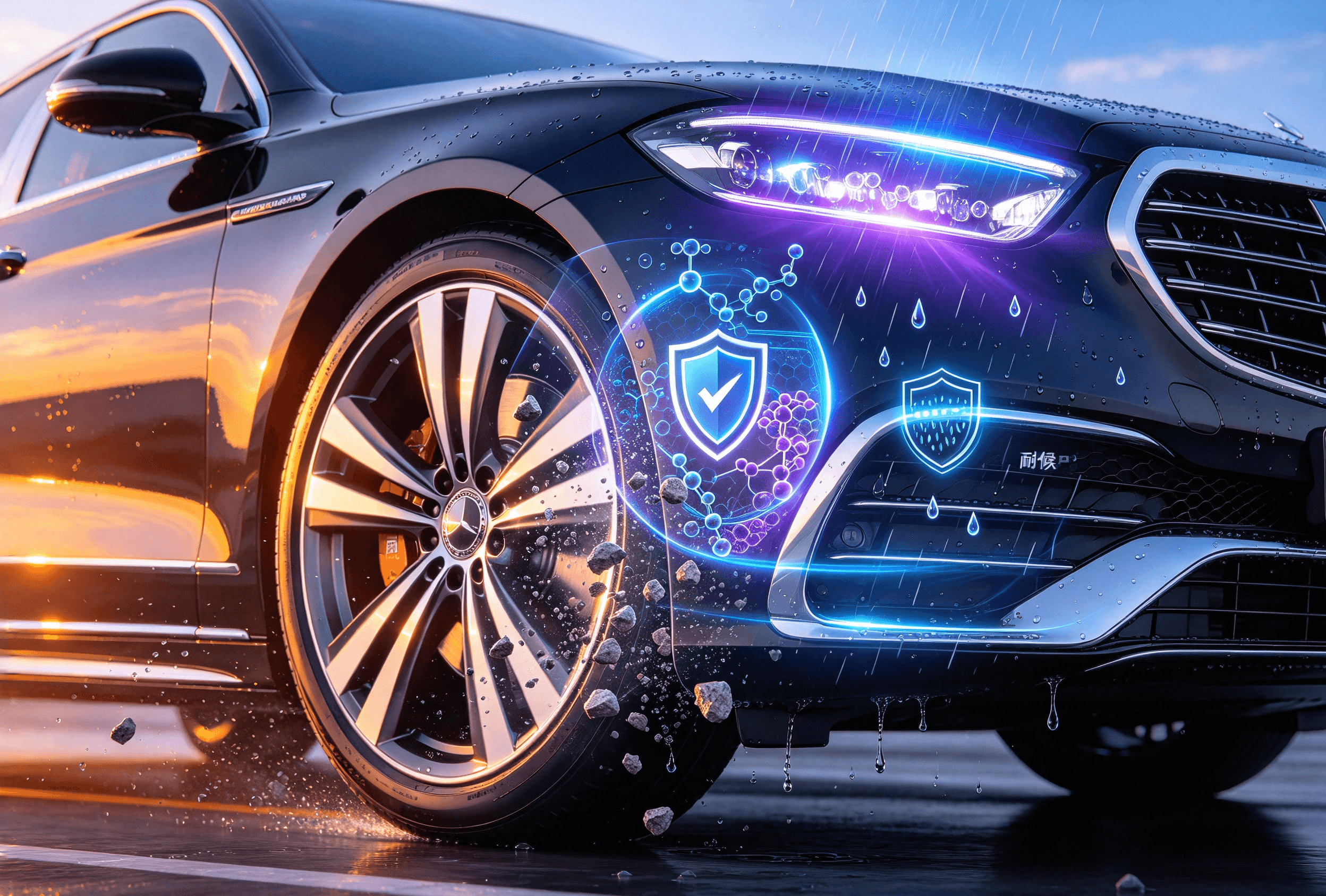 Automotive exterior parts coatings
